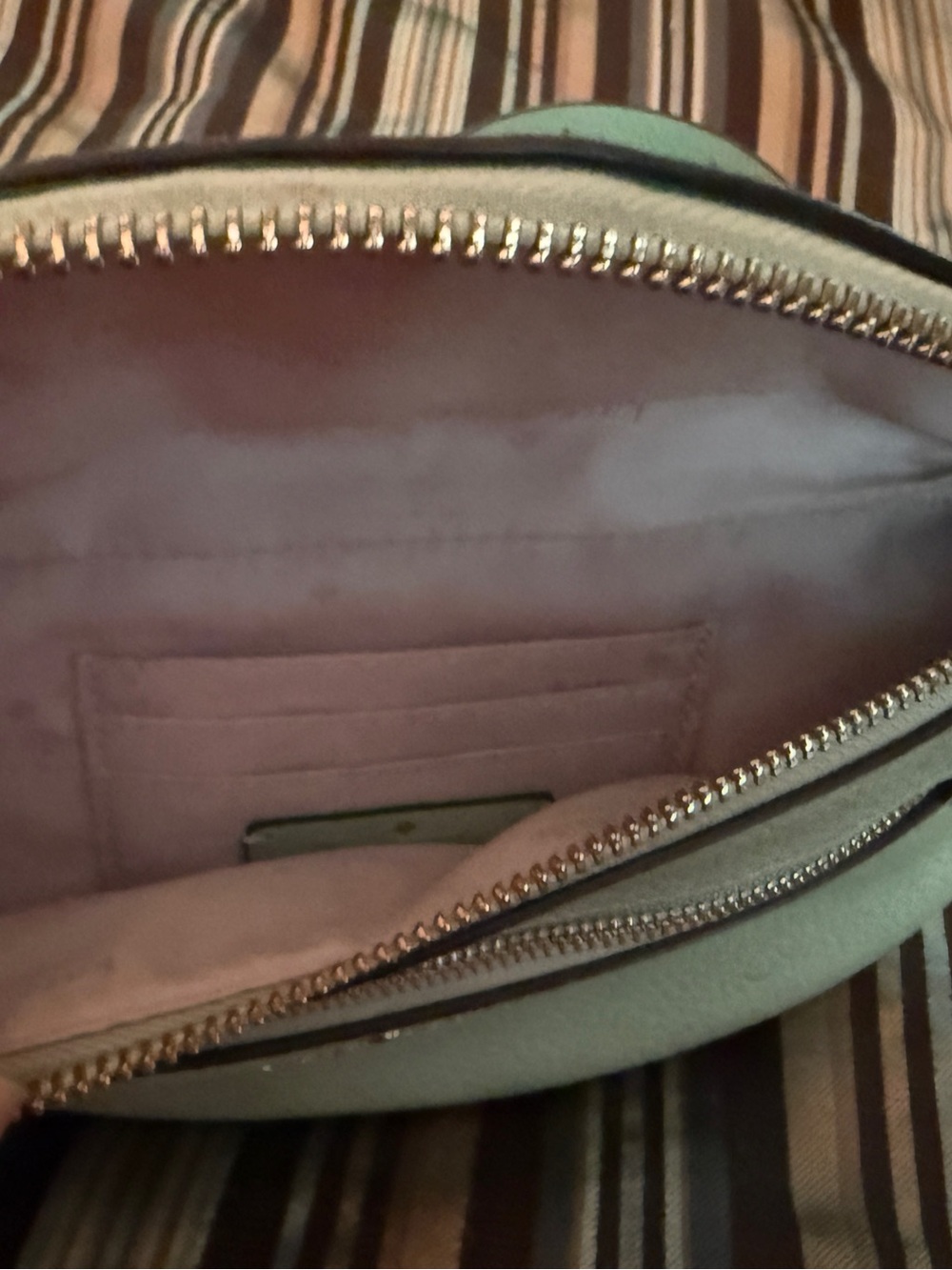 kate spade Mint Leather Crossbody Belt Bag with Gold Hardware - Picture 2 of 5
